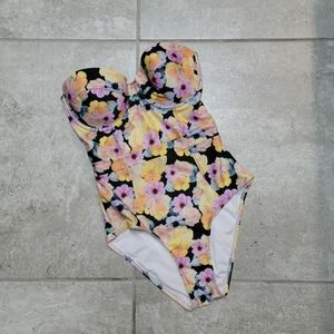 ASOS corset seam underwire onepiece swim suit